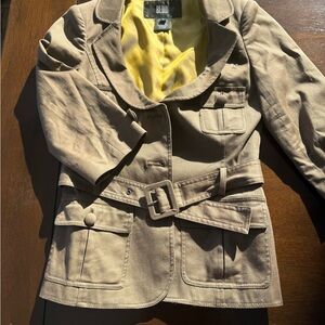 BLVD Tan Women's Blazer with Belt